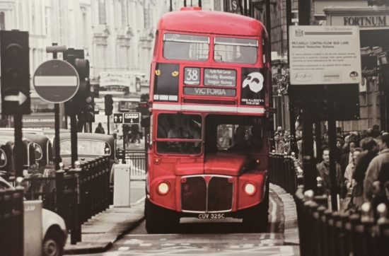 quadre d'un bus vermell a londres